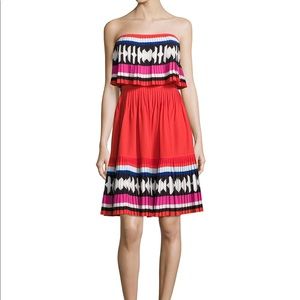 Kate Spade Geo Border Pleated Fringe Dress ♠️